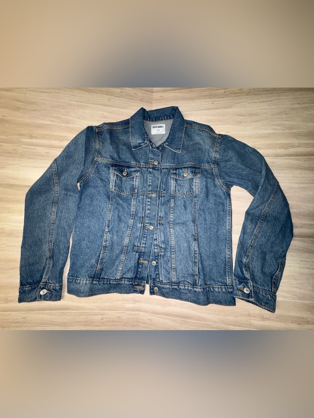 Old Navy Blue Denim Trucker Jacket - Women's